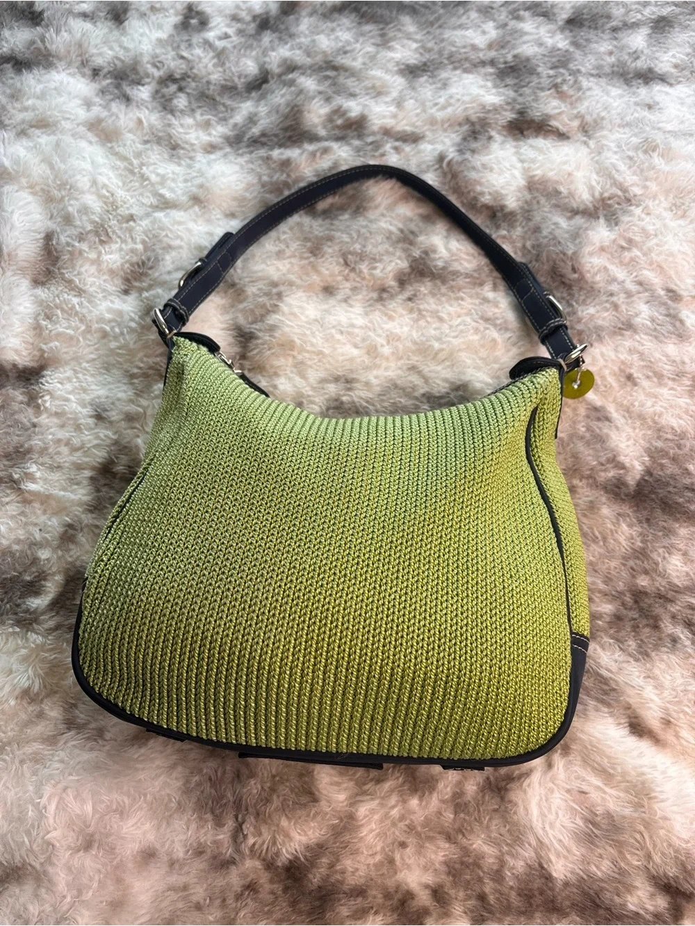 The Sak Green and Yellow Printed Interior Hobo